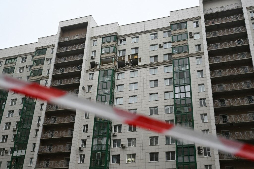 Oštećena zgrada u Moskvi