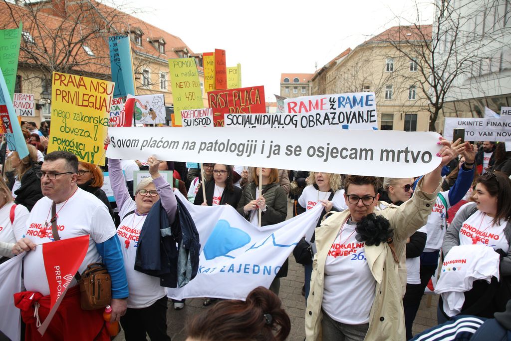 Prosvjed sindikata u Zagrebu - 9