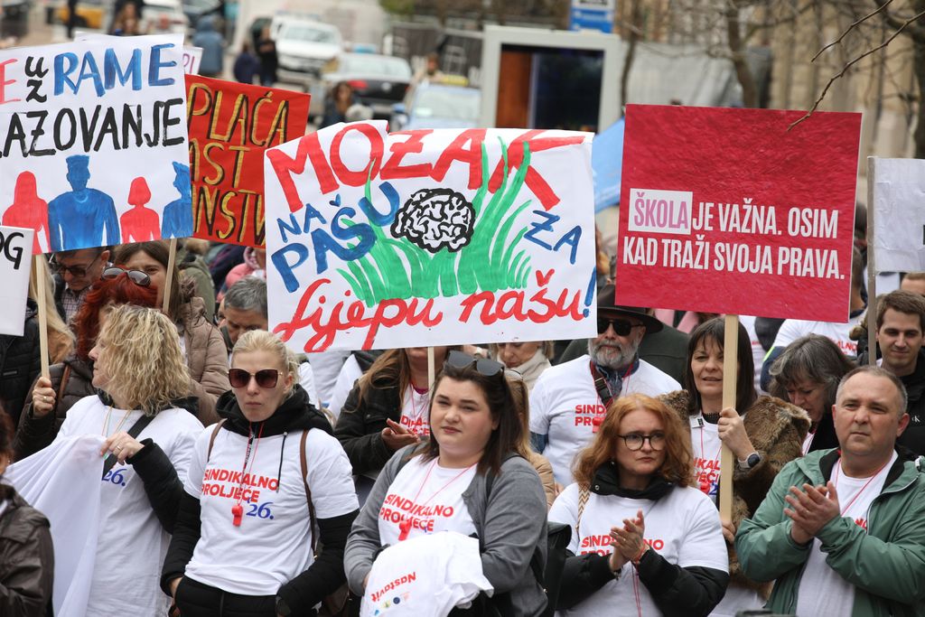 Prosvjed sindikata u Zagrebu - 9