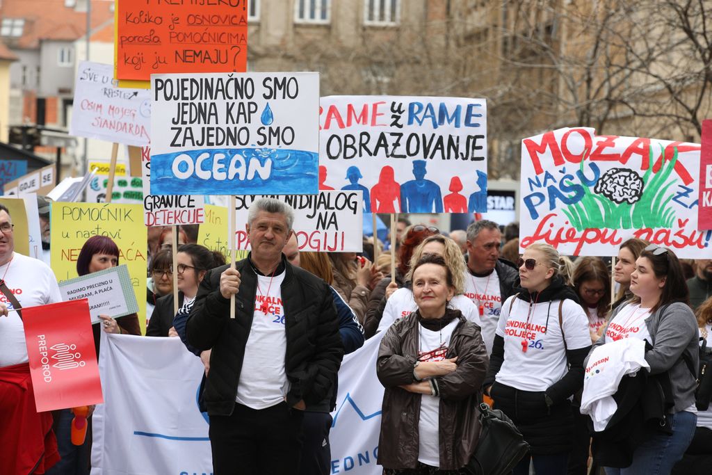 Prosvjed sindikata u Zagrebu - 9