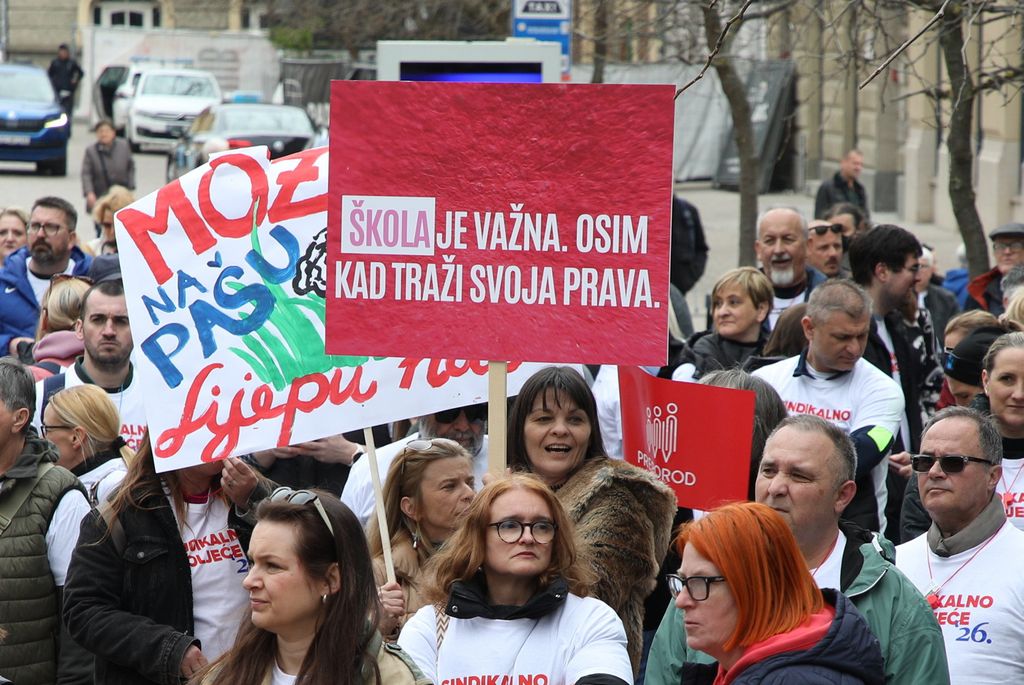 Prosvjed sindikata u Zagrebu - 9