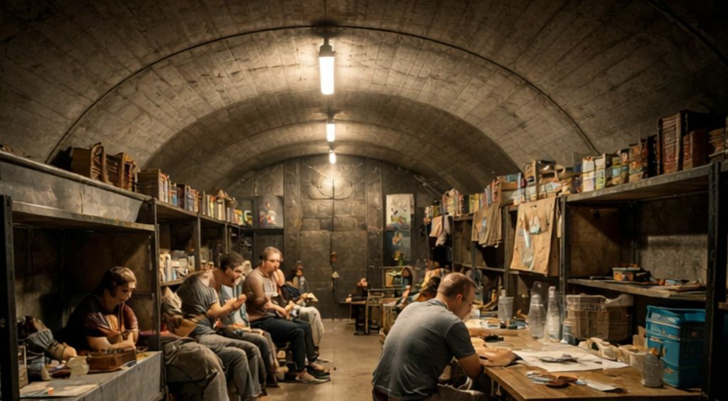 Nuklearna eksplozija i ljudi koji gledaju