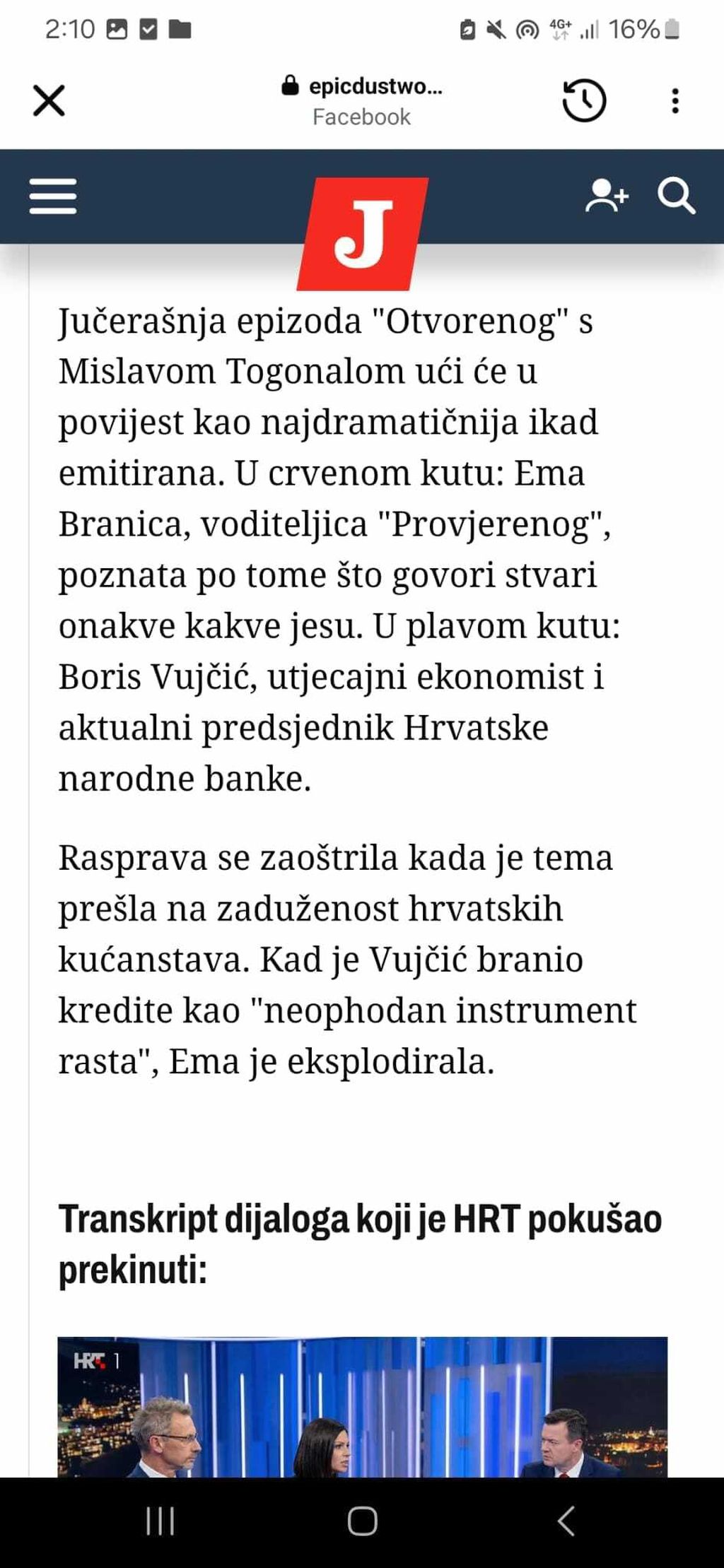 Lažni članak s Emom Branicom