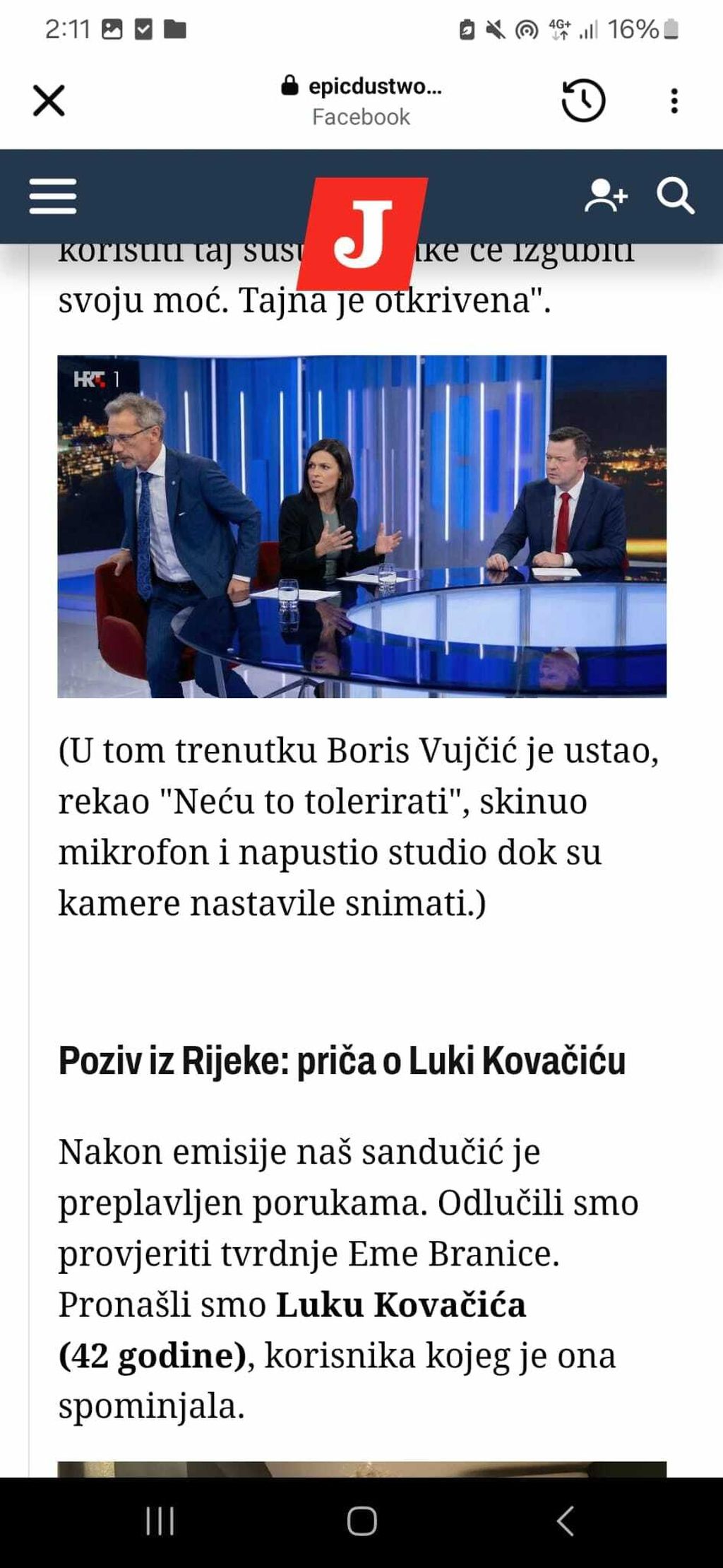 Lažni članak s Emom Branicom