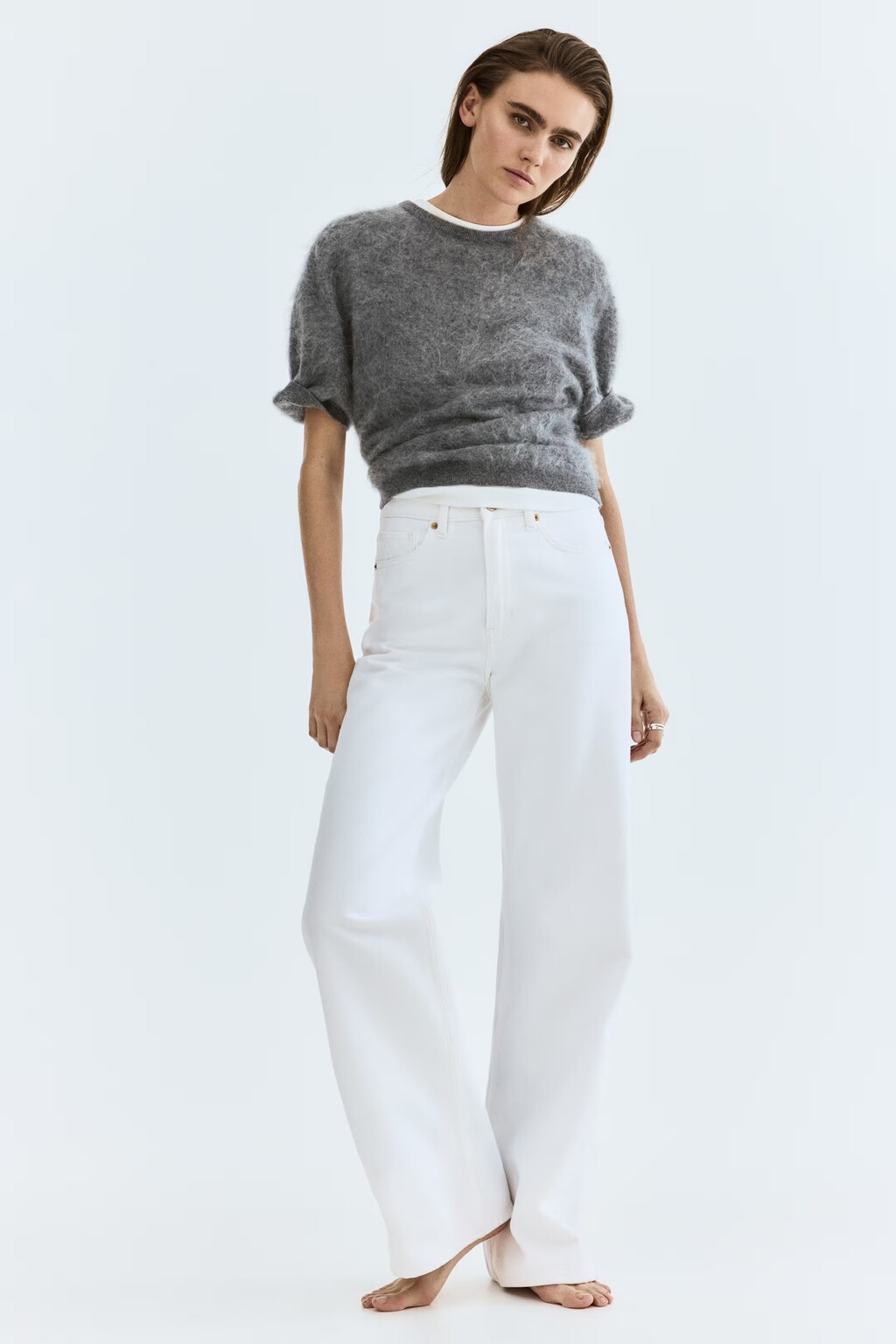 Bijele traperice (H&M), 29,99 eura