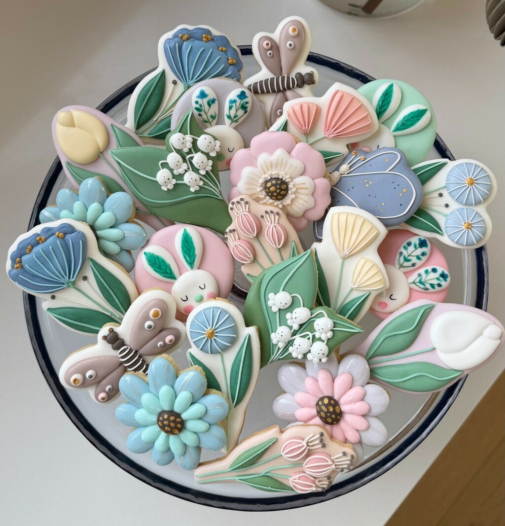 Ručno oslikani uskrsni keksi Suzane Božić, Blue Monet - 2