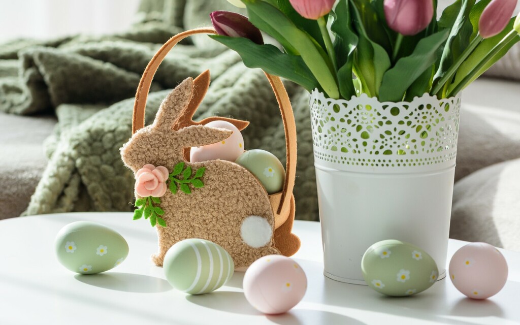 Slatka uskrsna košara lijep je dekorativni element u domu
