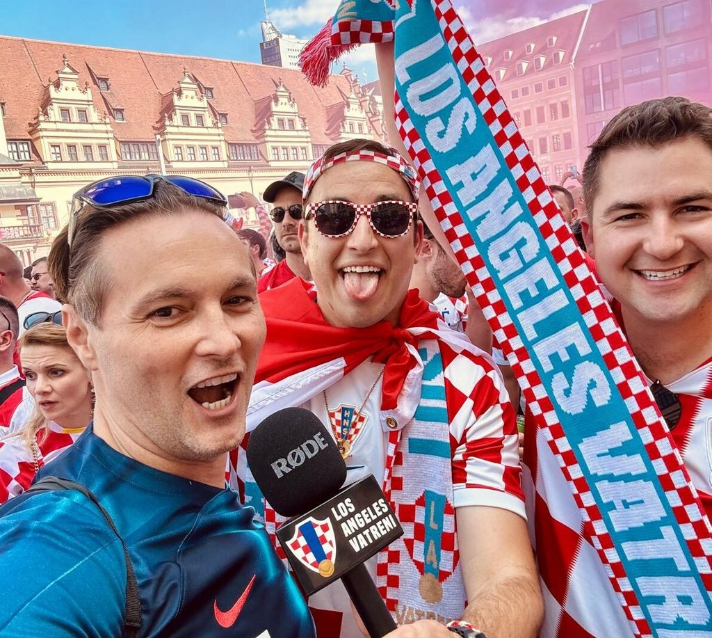 Bobby Grubić na utakmici Vatrenih