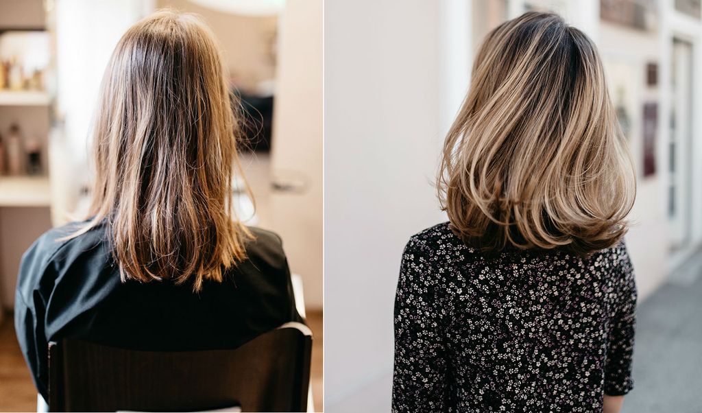 Kosa prije i poslije tretmana Instant Highlights