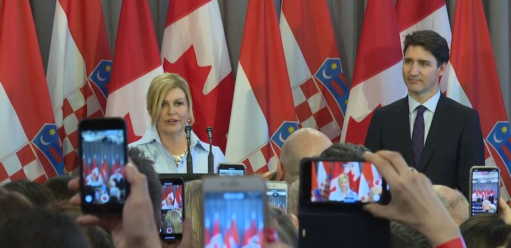 Kolinda Grabar-Kitarović i Justin Trudeau (Foto: Dnevnik.hr)