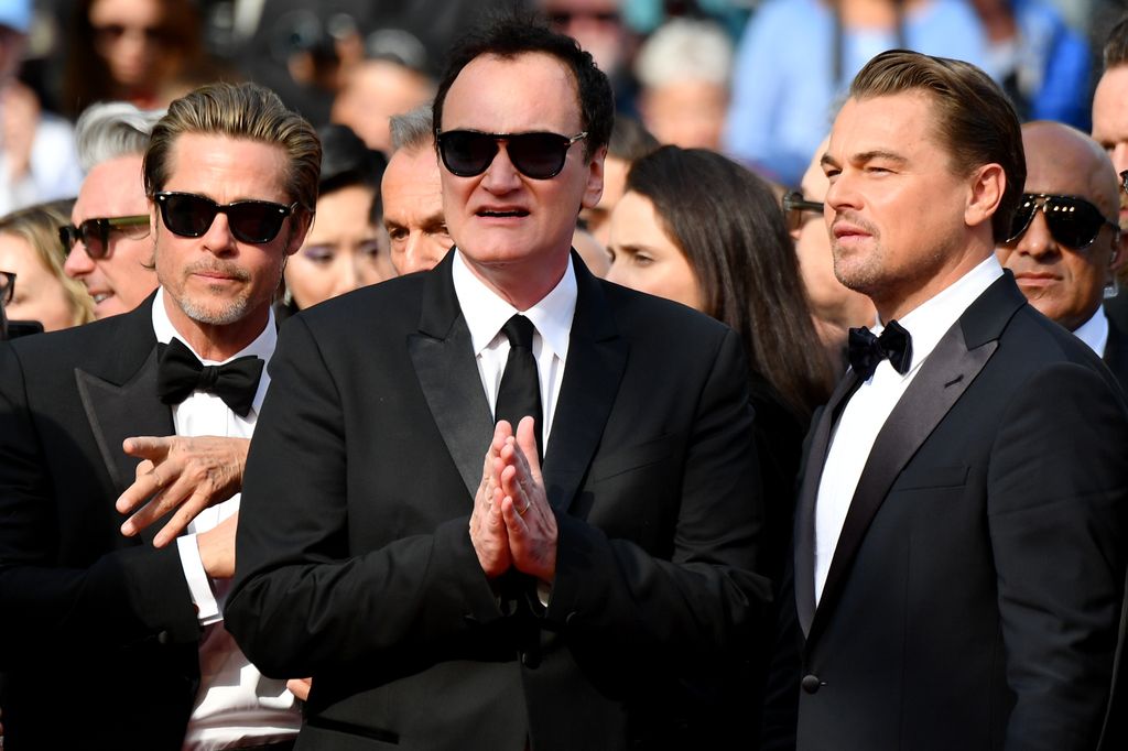 Brad Pitt, Leonardo DiCaprio, Quentin Tarantino (Foto: AFP)