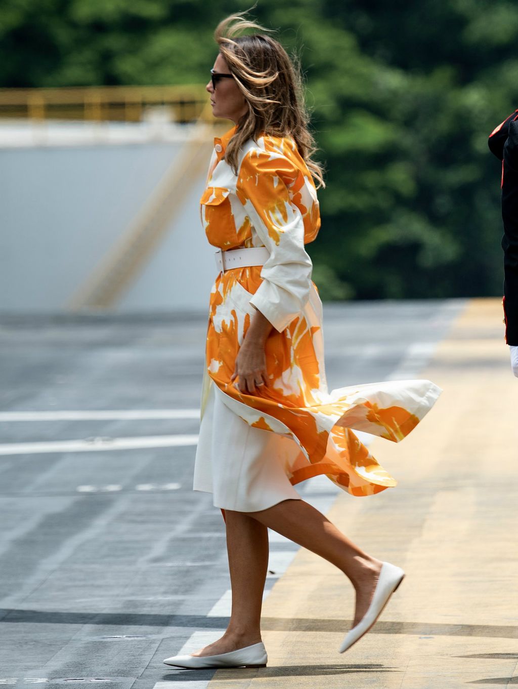 Melania je u vojnu bazu stigla u bijelim balerinkama