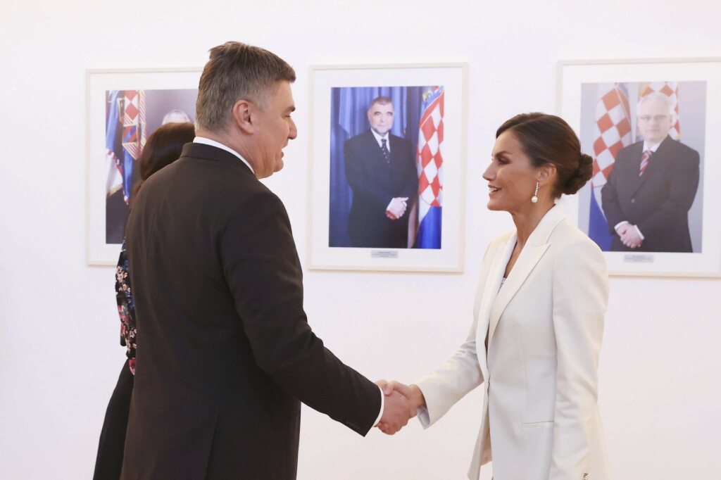 Hrvatski predsjednik Zoran Milanović i kraljica Letizia