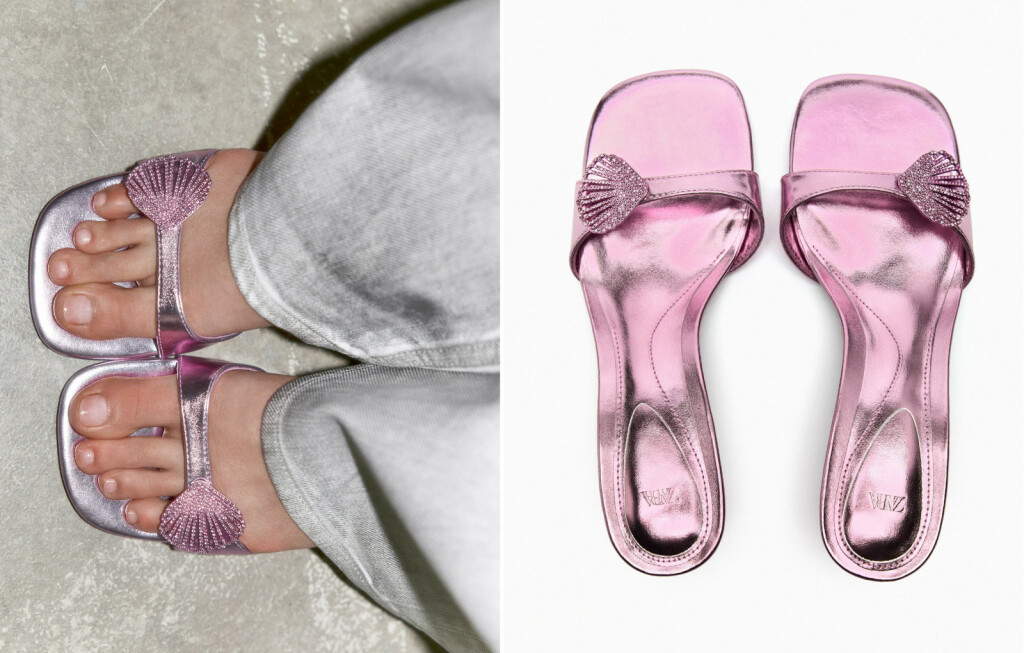 Metalik natikače sa školjkicom iz Zare - 6