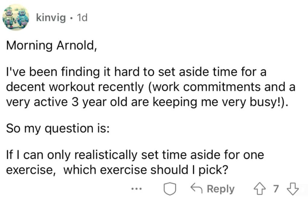 Arnold naslovna trening vrijeme