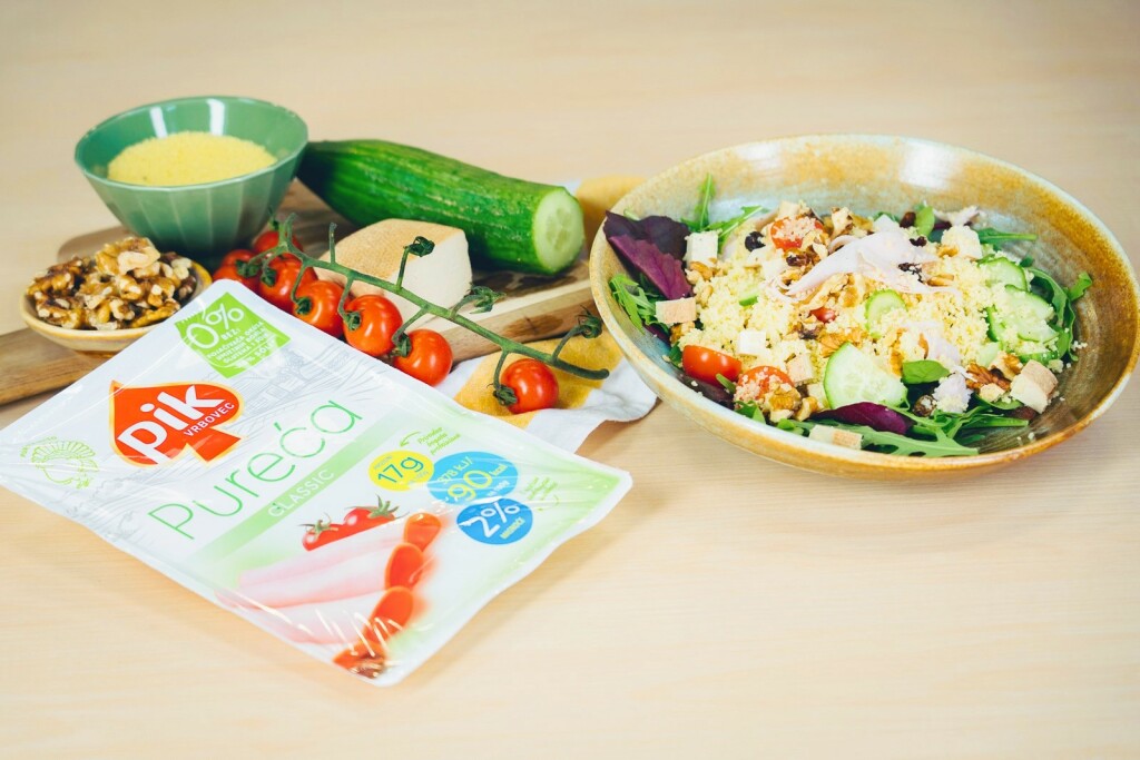 Salata s purećom šunkom, kus-kusom i grožđicama - 6