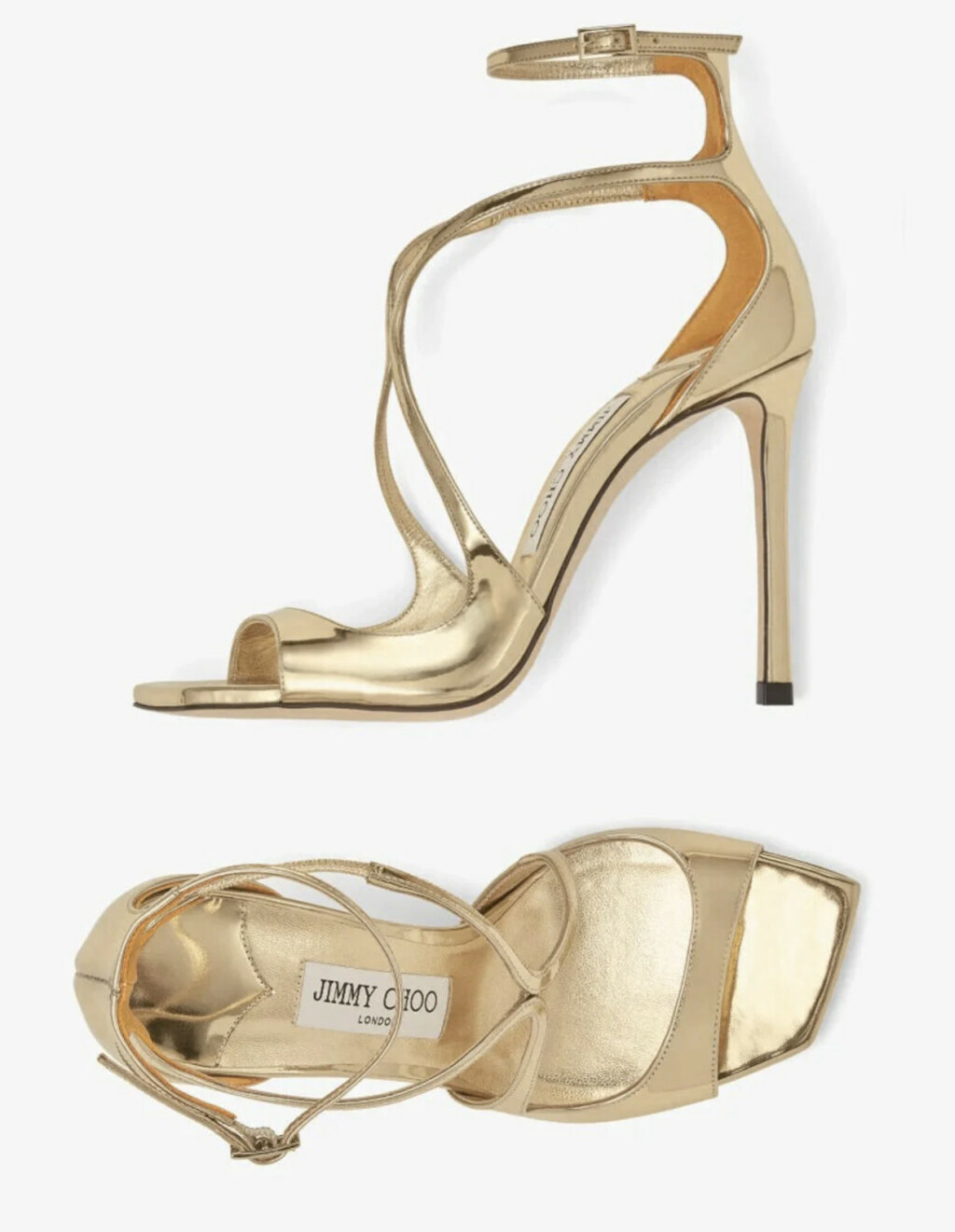 Nina Badrić nosi zlatne štikle brenda Jimmy Choo