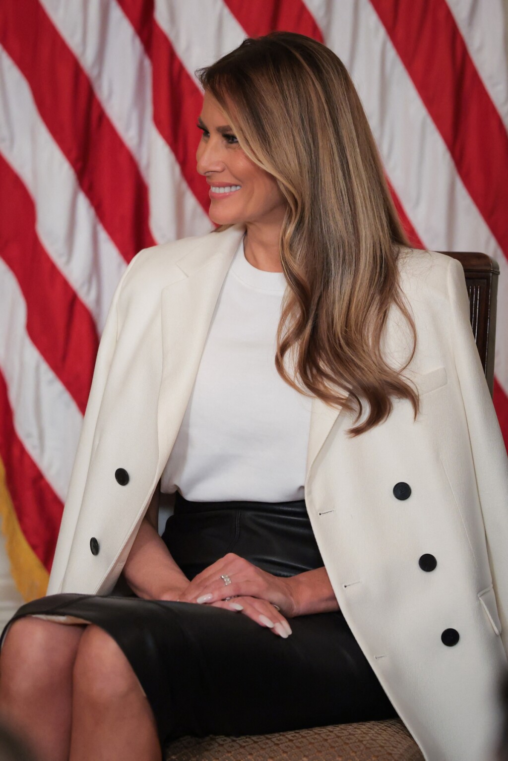 Melania Trump u efektnoj crno-bijeloj kombinaciji