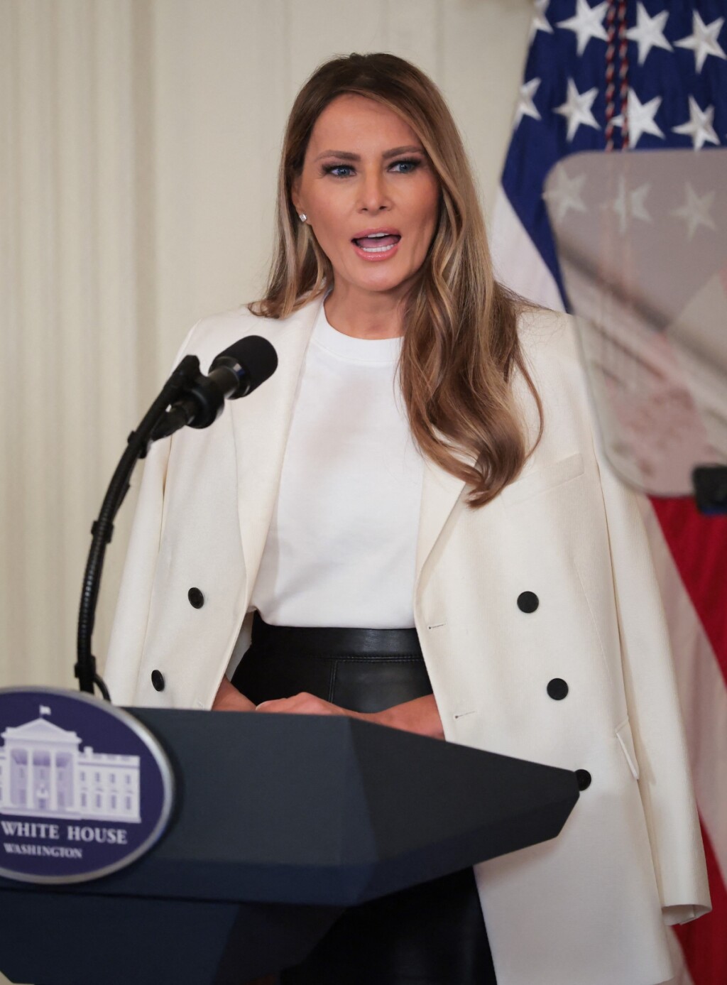 Melania Trump održala je govor povodom izdavanja poštanske marke s likom Barbare Bush