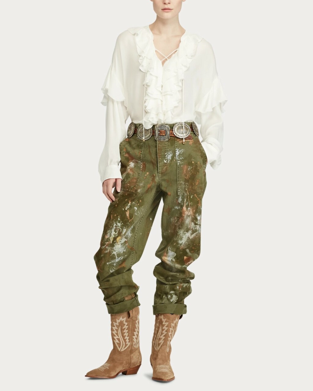 Ralph Lauren, hlače za žene poprskane bojom - 3