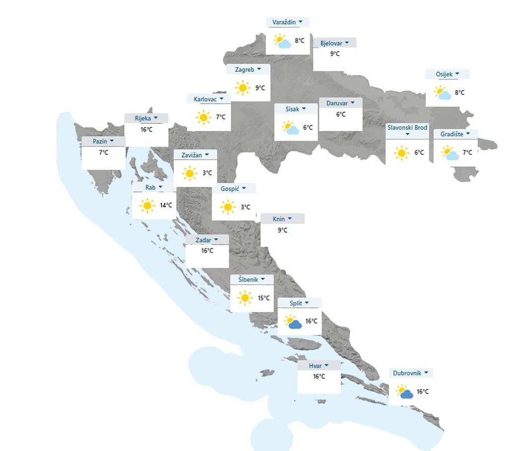 Sunčano vrijeme u Hrvatskoj