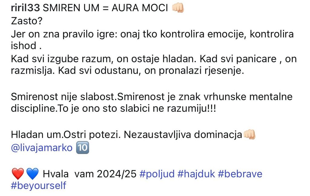 Objava Iris Rajčić