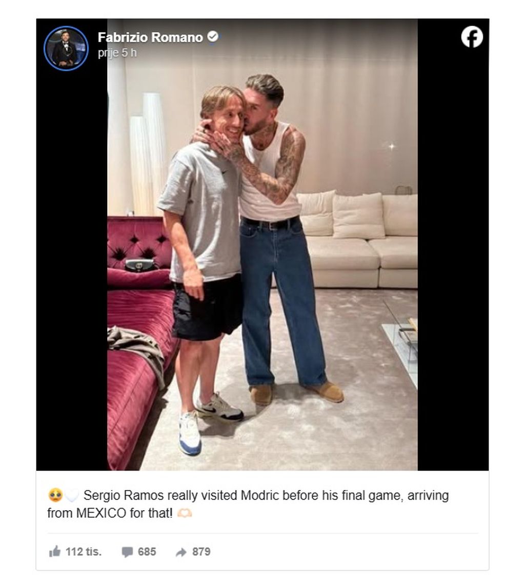 Romano objavio fotku Modrića i Ramosa