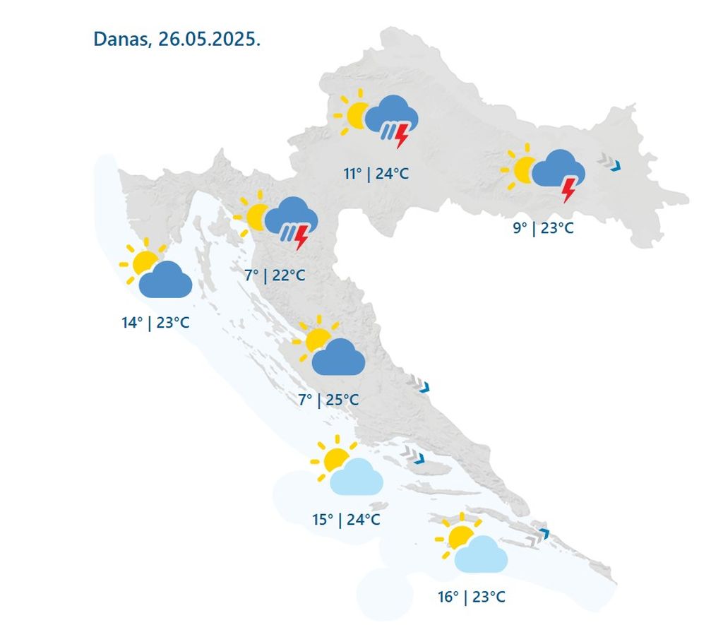 Nevrijeme u središnjoj Hrvatskoj