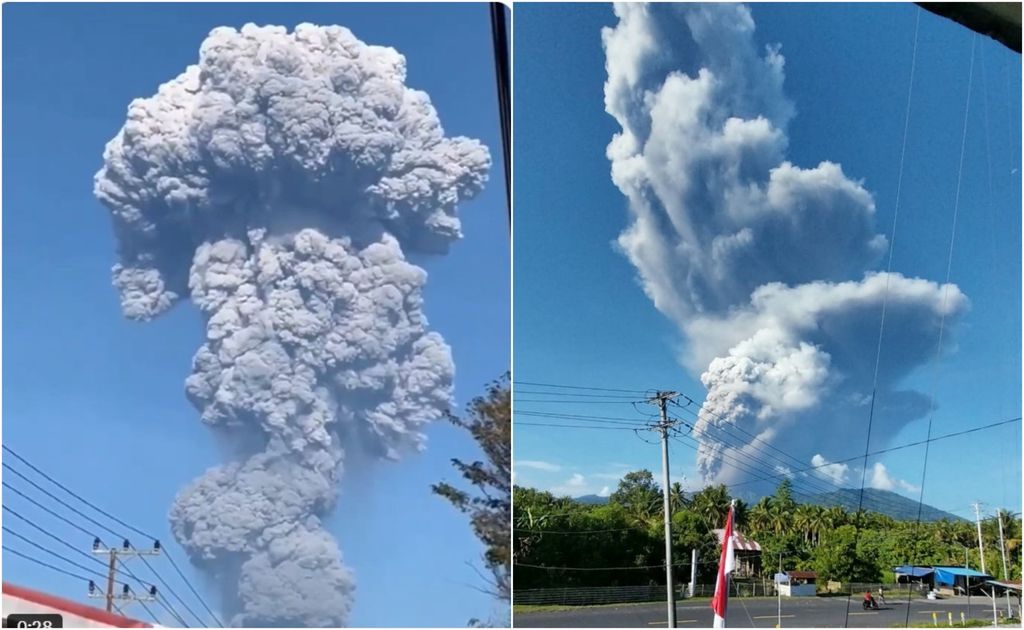 Spasioci u akciji nakon erupcije vulkana Dukono