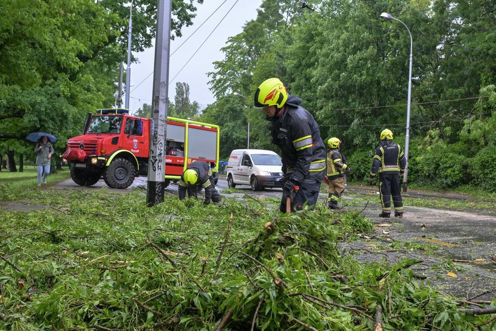 Vatrogasci na terenu na Maksimirskoj cesti