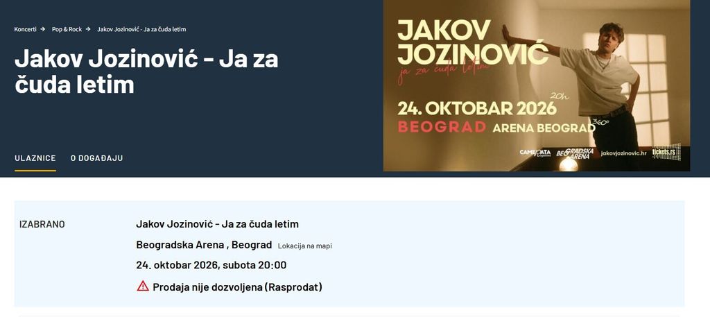 Rasprodan koncert Jakova Jozinovića