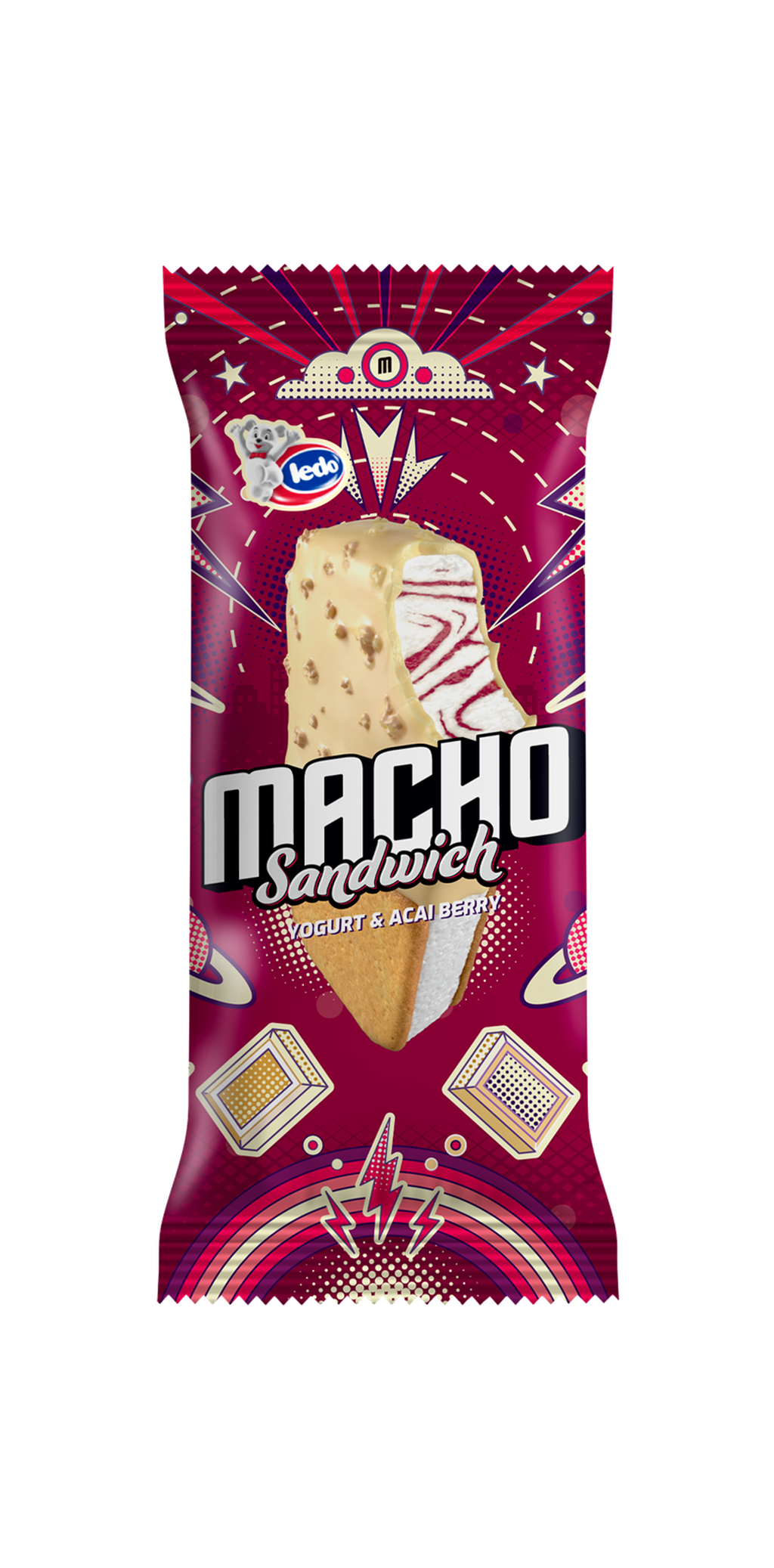 Ledo Macho Sandwich Yogurt & Acai Berry