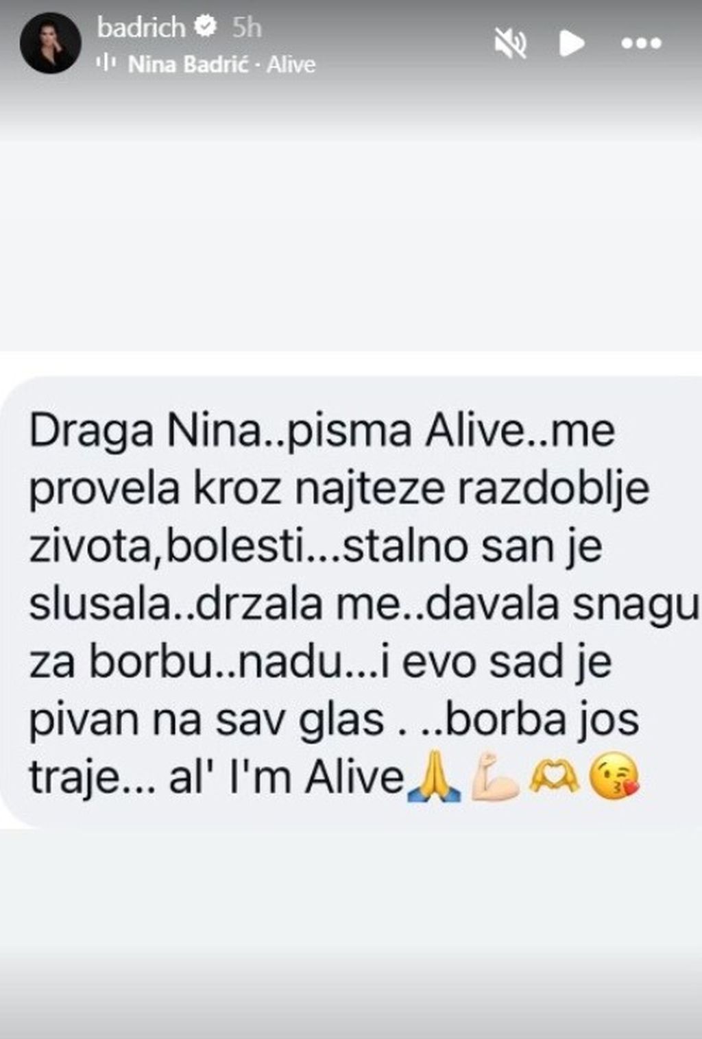 Nina Badrić na Instagramu