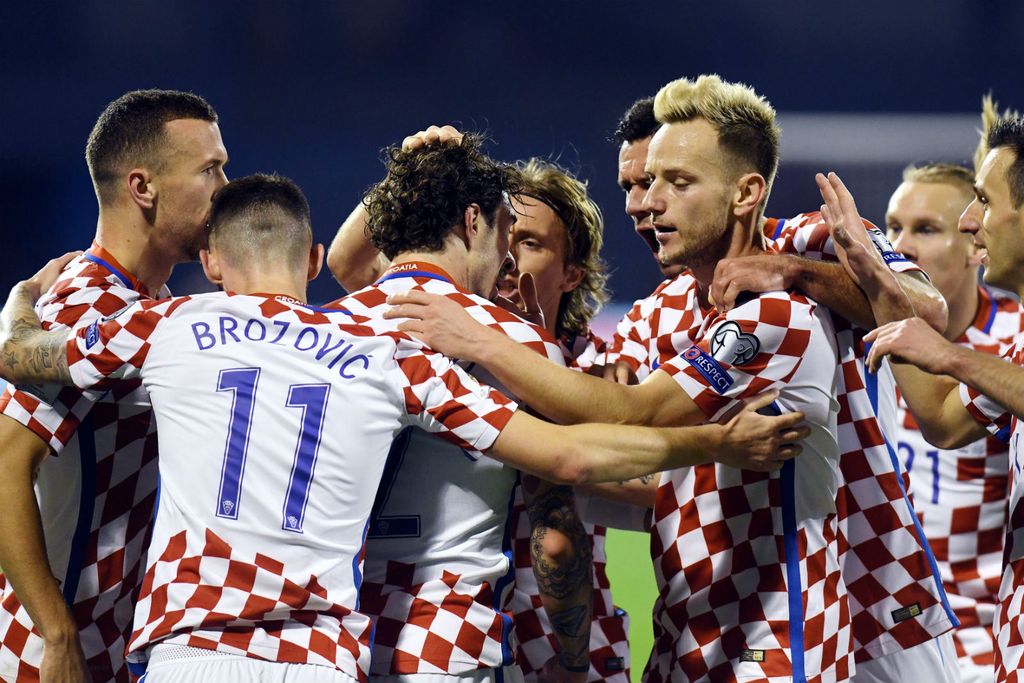 Slavlje Hrvatske protiv Grčke (Foto: AFP)