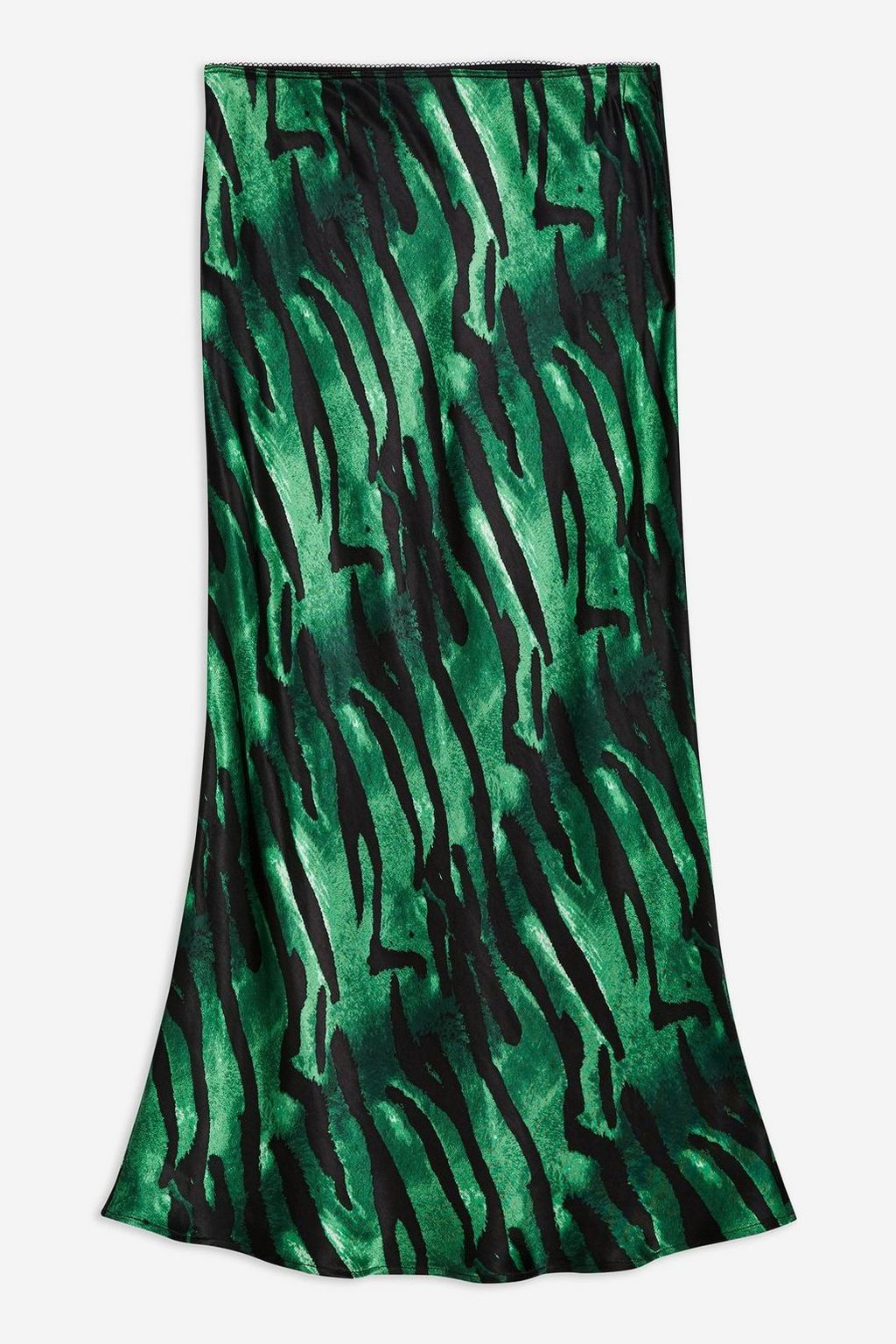 Topshop suknja, zelena/tigrasti uzorak, 35 funti