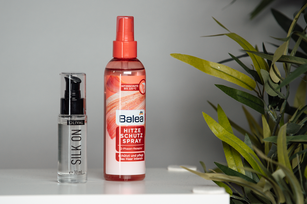 Olival silikonski serum za kosu i Balea sprej za zaštitu kose od topline