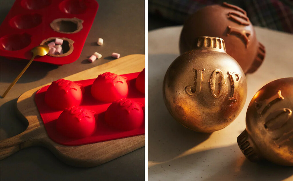 Silikonski kalup u obliku božićne kuglice s ispisanom riječi 'joy' - 6