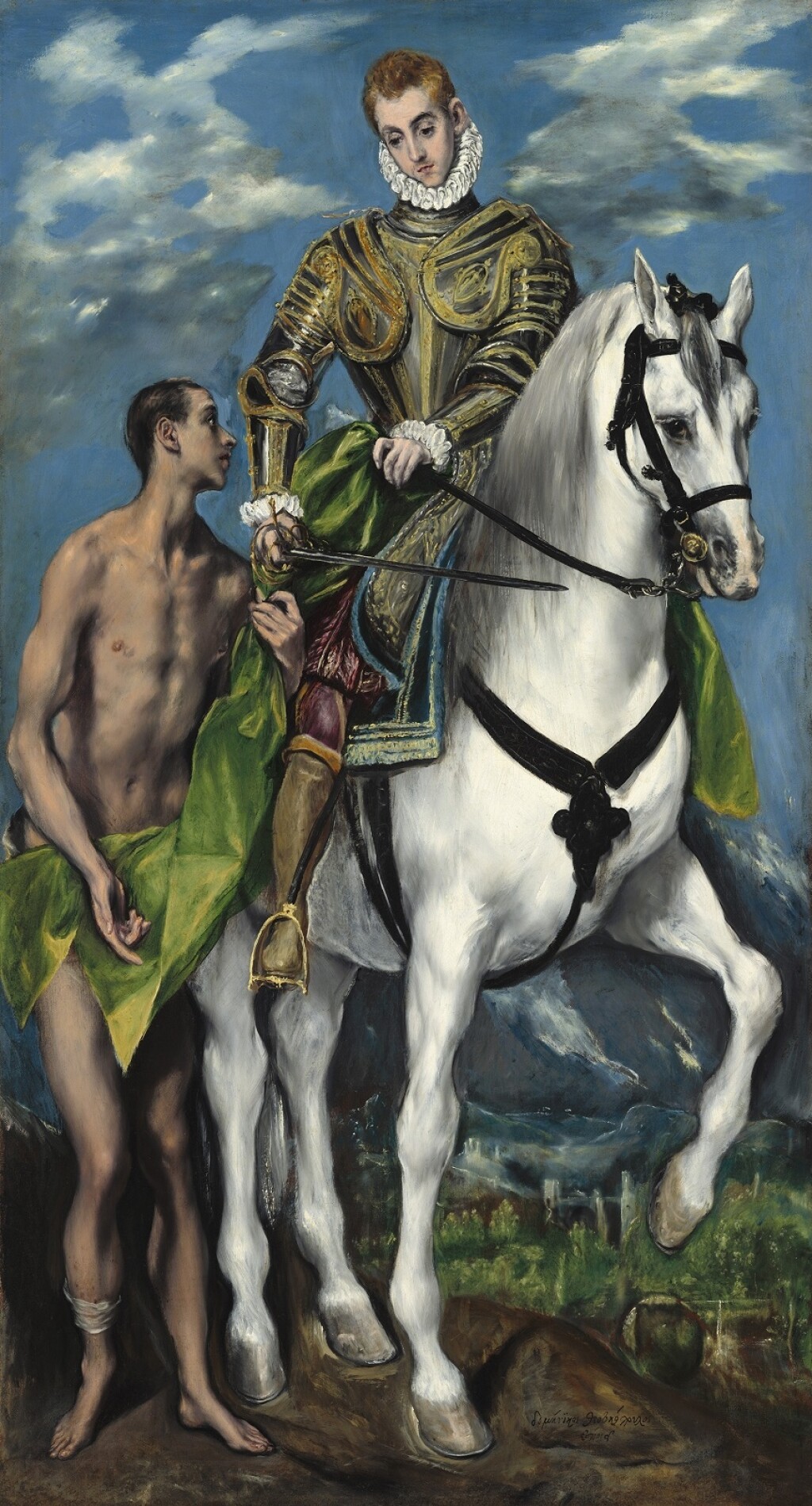 Sv. Martin na mnogim je slikama prikazan kao konjanik s raspolovljenim plaštom