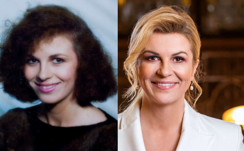 Kolinda Grabar-Kitarović kao brineta i plavuša