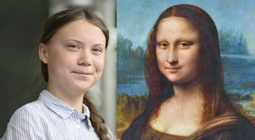 Greta Thunberg i Mona Lisa