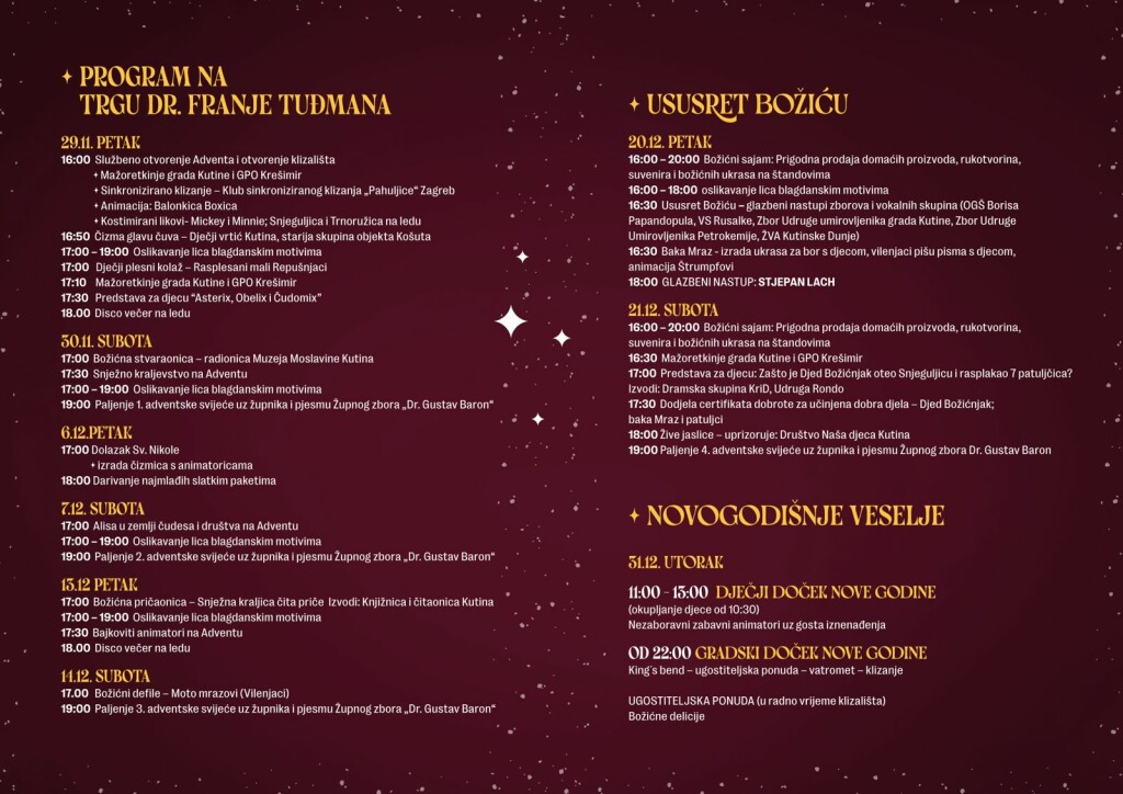 Advent u Kutini program