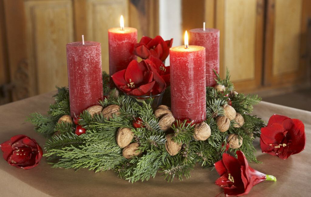 Adventski vijenci s orašastim plodovima - 1