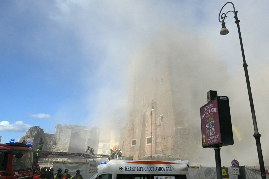 Urušavanja dijela srednjovjekovne kule u Rimu - 3