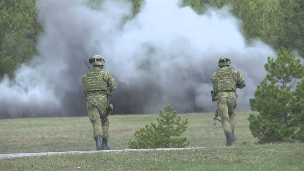 Hrvatska dijaspora na vojnoj obuci