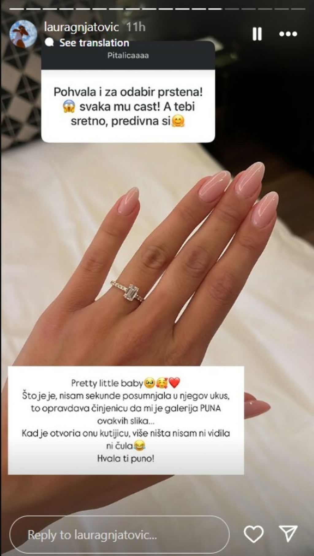 Laura Gnjatović na Instagramu