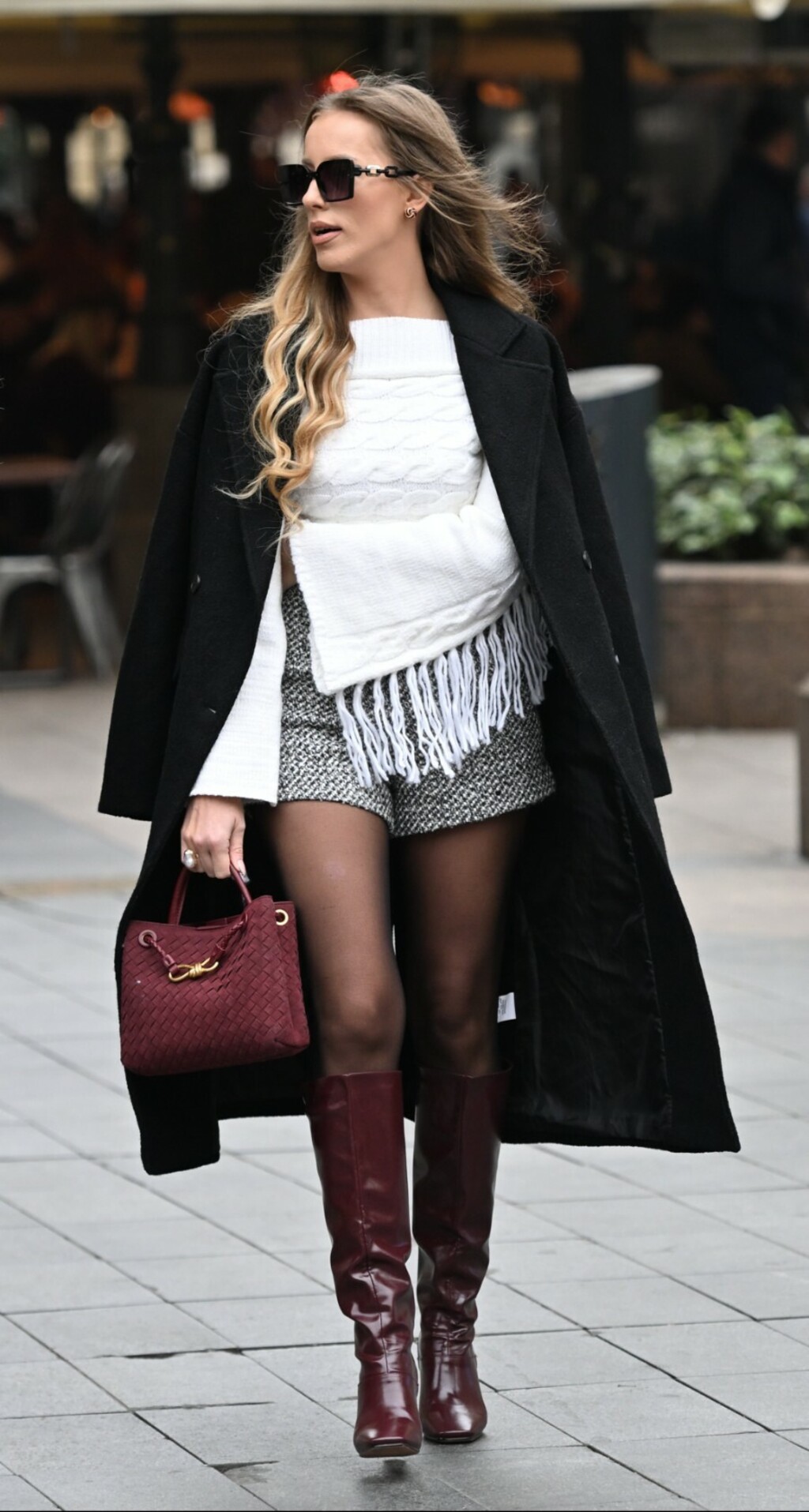 Ulična moda kratke vunene hlače visokog struka 2025. - 6