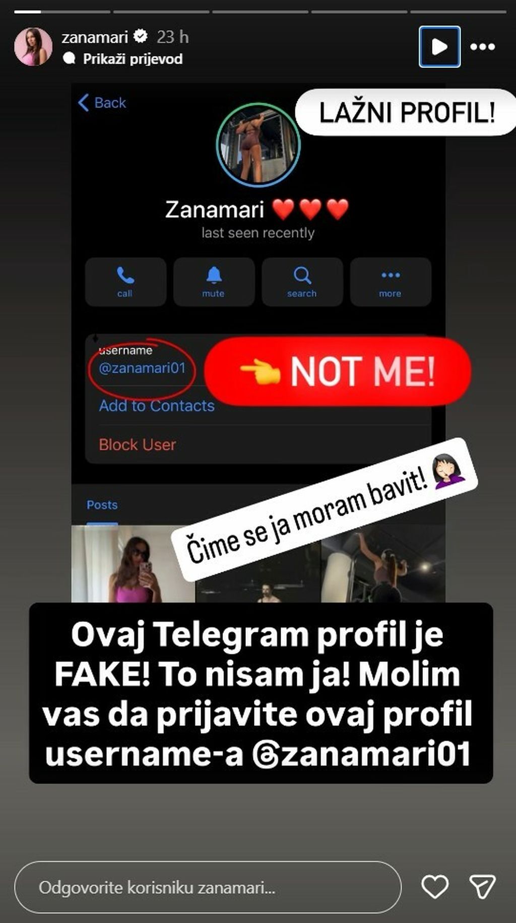 Žanamari na Instagramu - 2