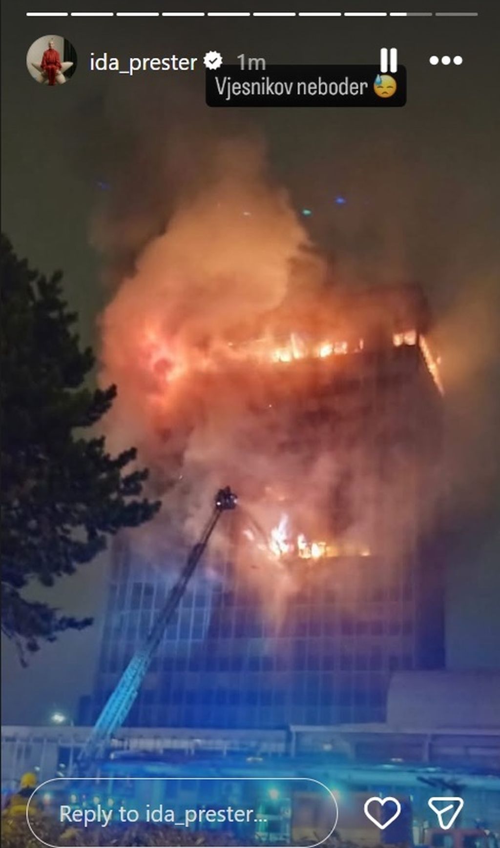 Poznati o požaru na Vjesniku - 1