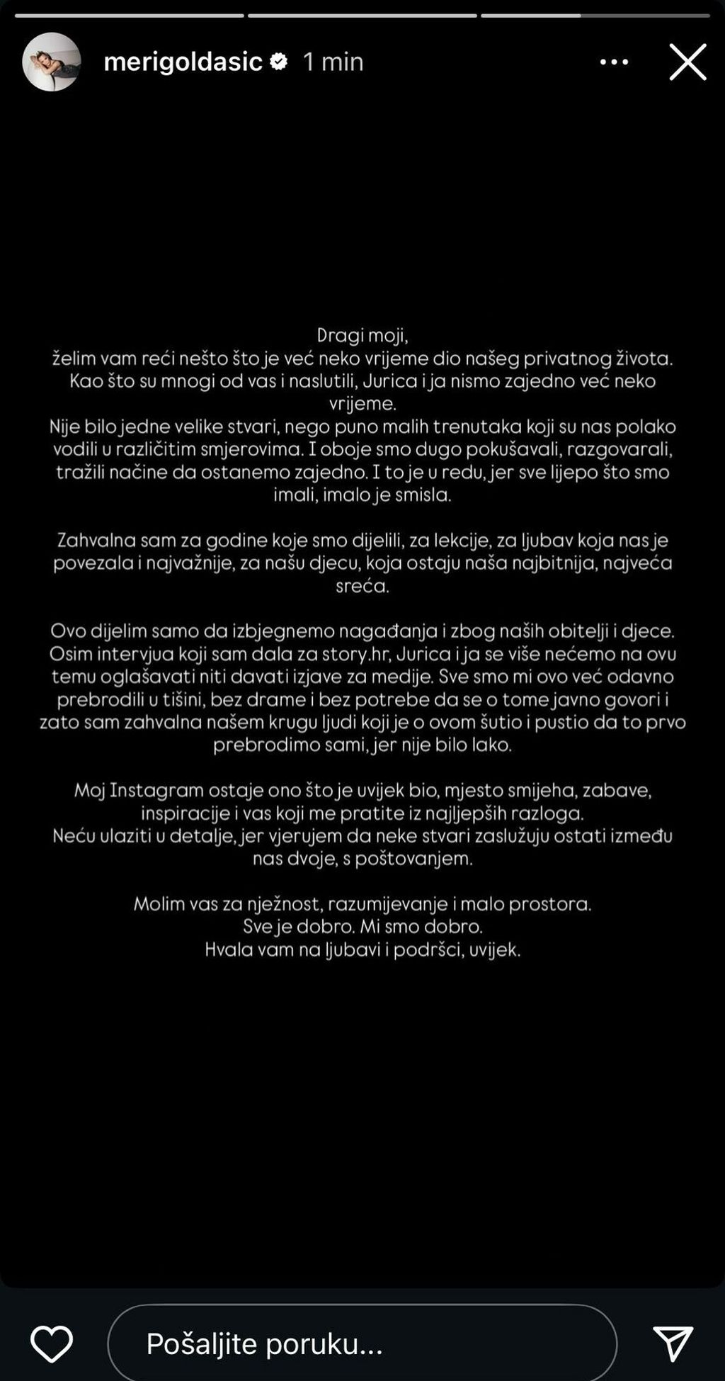 Meri Goldašić na Instagramu