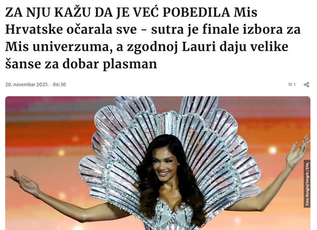 Srpski portali o Lauri Gnjatović - 2